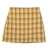 Habitual Girl/Truce Fall New Arrivals Mustard A-Line Plaid Skirt