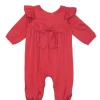 Mabel & Honey Fall 22 Sweet Scarlett Charmeuse Romper
