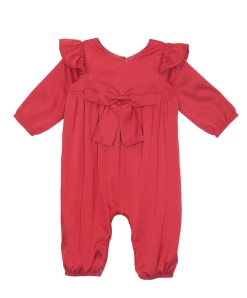 Mabel & Honey Fall 22 Sweet Scarlett Charmeuse Romper