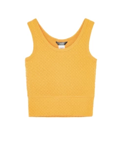 Habitual Girl/Truce Fall Gold Knit Tank Top