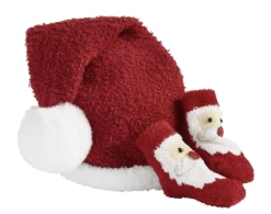 Mudpie Accessories Santa Sock And Hat Set