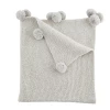 Mudpie Accessories Grey Chenille Blanket Baby Accessories