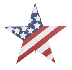 GLORY HAUS Decor Red, White, Blue Star Topper