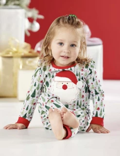 Mudpie Fall Clothing 75% OFF Christmas Unisex Santa Pj Set