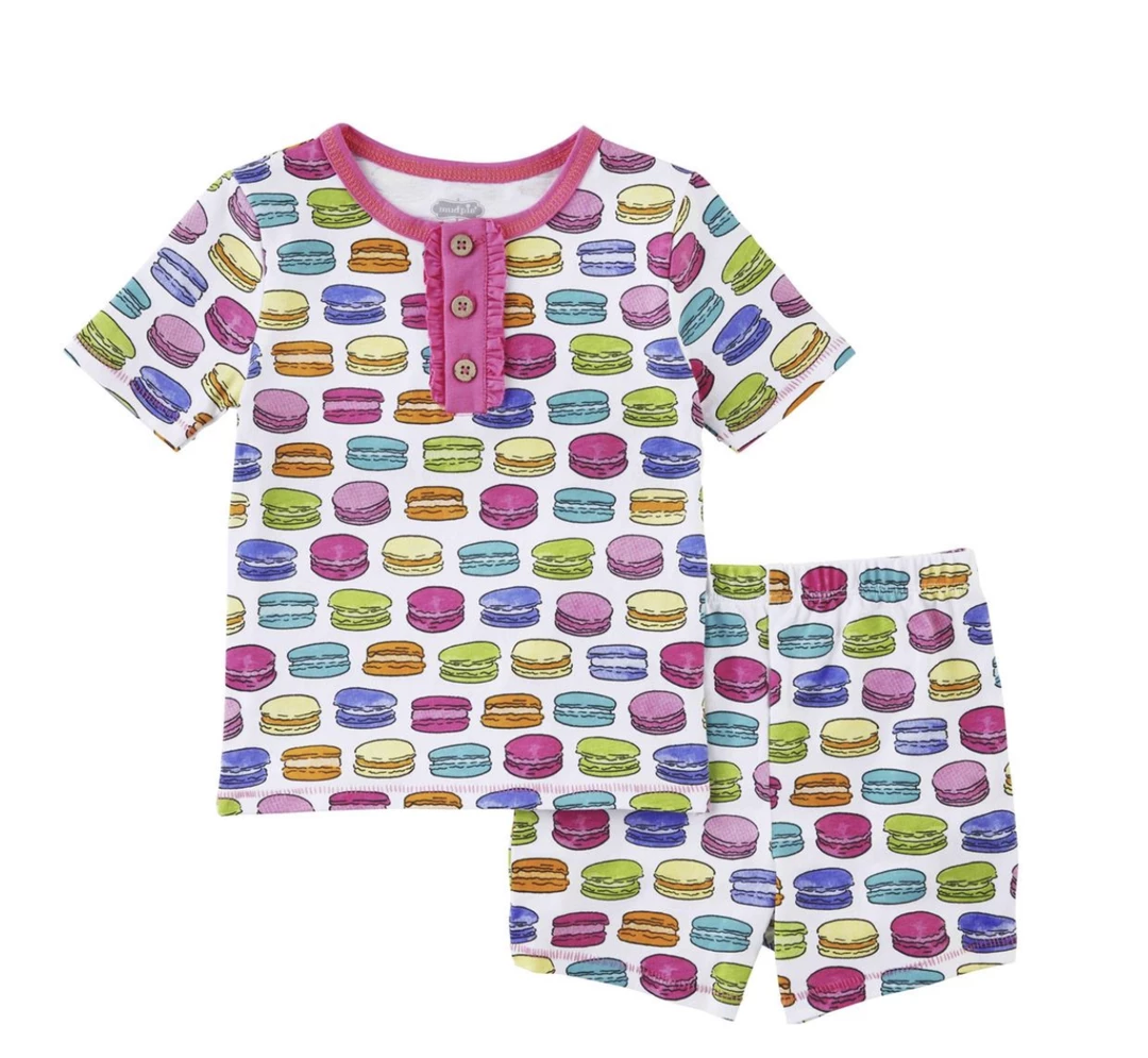 Best Pirce ⭐ Mudpie Fall Clothing Macaroon Pj Set 🎁 1 Mudpie Fall Clothing Macaroon Pj Set