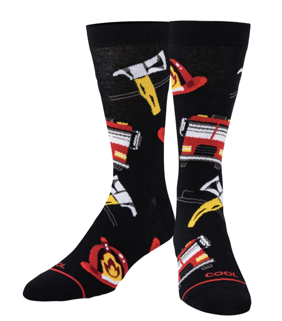 Wholesale โค๏ธ Odd Sox Men's Firefighter ๐งฆ Socks ๐คฉ 1 Odd Sox Men's Firefighter Socks