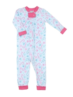 Magnolia Baby Fall 22 Candy Cane Lane Zipped Pajamas 75% OFF Christmas