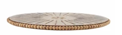 Mudpie Decor Beaded Wood Lazy Susan
