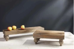 Mudpie Decor Long Footed Wood Stool