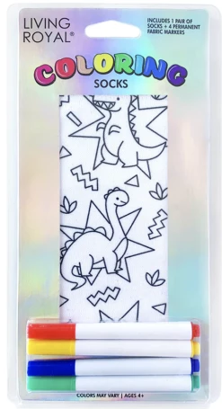 Living Royal Dino Daze Coloring Socks