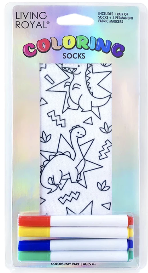 Cheapest ๐ Living Royal Dino Daze Coloring ๐งฆ Socks ๐ 1 Living Royal Dino Daze Coloring Socks