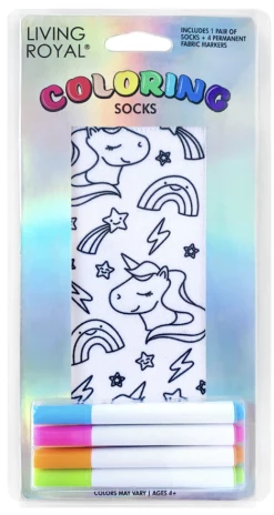 Living Royal Unicorn Galaxy Coloring Socks Gifts