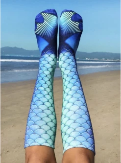 Living Royal Gifts Blue Mermaid Knee High Socks