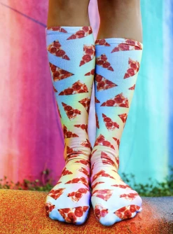 Living Royal Pizza Slices Knee High Socks Gifts
