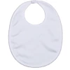 Baby Registry White Pima Bib W/Pink Trim