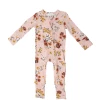 Angel Dear Fall New Arrivals Poppies And Daisies 2 Way Ruffle Zipper Romper