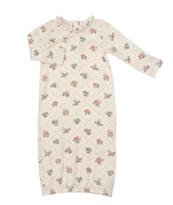 Angel Dear Fall Rose Dot Grid Kimono Gown
