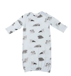 Angel Dear Fall New Arrivals Soft Puppies Grey Lap Shoulder Gown