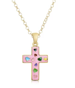 Lily Nily Cross Pendant- Pink Gifts
