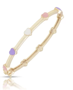 Lily Nily Gifts Multi Color Heart Station Bangle