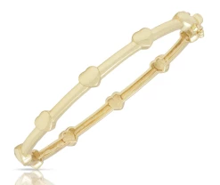Lily Nily Heart Bangle- Gold