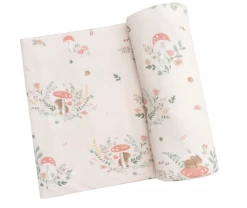 Angel Dear Fall Mouse And Mushroom Swaddle Blanket