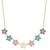 Lily Nily Gifts Flower Frontal Necklace- Multi