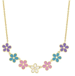 Lily Nily Gifts Flower Frontal Necklace- Multi