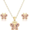 Lily Nily Butterfly Pendant & Stud Earrings Set Gifts