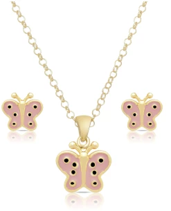 Lily Nily Butterfly Pendant & Stud Earrings Set Gifts