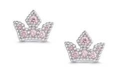 Lily Nily Gifts Princess Tiara CZ Stud Earrings