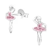 Lily Nily Ballerina Stud Earrings W/ Crystals