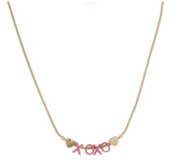 Jane Marie Pink "XOXO" With Hearts Necklace Gifts