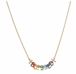 Jane Marie Multi "Blessed" With Crosses Necklace Gifts