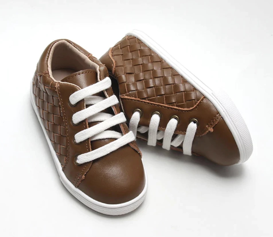 Flash Sale ✨ Consciously Baby Espresso Leather Woven 👟 Sneaker 👟 Shoes 😉 1 Consciously Baby Espresso Leather Woven Sneaker Shoes
