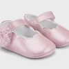 Mayoral Fall Pink Mary Jane Shoes W/Flower