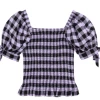 Habitual Girl/Truce Fall Lilac Smocked Puff Sleeve Top New Arrivals