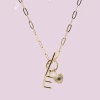 Jane Marie Gold "E" Initial With Texture Heart Necklace Gifts