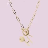 Jane Marie Gifts Gold "H" Initial With Textured Heart Necklace