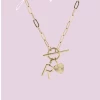 Jane Marie Gifts Gold "R" Initial With Texture Heart Necklace
