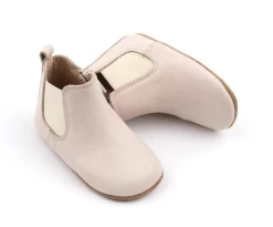Consciously Baby Vail Cream Leather Chelsea Boot Soft Sole