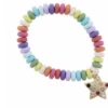 Jane Marie Gifts Kids Multi Colored Disk Beads W/ Multi Crystal Star Bracelet
