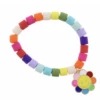Jane Marie Kids Multi Colored Cylinder Beads W/ Smiling Flower Bracelet