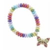 Jane Marie Kids Multi Colored Disk Beads W/ Multi Crystal Flying Butterfly Bracelet