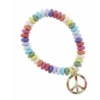 Jane Marie Gifts Kids Multi Colored Disk Beads W/ Multi Crystal Peace Sign