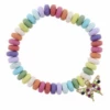 Jane Marie Gifts Multi Colored Disk Beads W/ Crystal Butterfly Bracelet