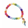 Jane Marie Kids Multi Colored Cylinder Beads W/ "Happy" Letters Bracelet