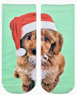 Living Royal Gifts Santa Puppy Ankle Socks