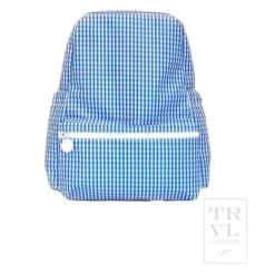 TRVL Design Gifts Backpacker Gingham Royal