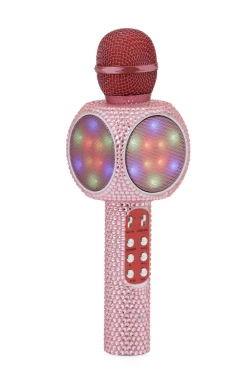 WIRELESS EXPRESS Toys Pink Bling Karaoke Microphone